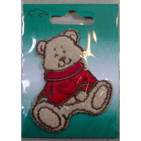 Bamse m/trøje 6,5 x 8 cm