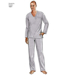 Herre Pyjamas Simplicity  snitmønster 1021