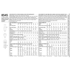Kjole og bluse snitmønster 8545