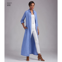 Skjortekjole  også plusmode snitmønster 8546