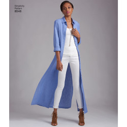 Skjortekjole  også plusmode snitmønster 8546