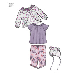 Babytøj jakke bukser kyse og sko snitmønster 8562