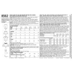 Babytøj jakke bukser kyse og sko snitmønster 8562