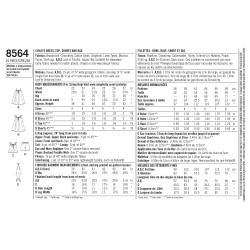 Pigekjole og havfrue taske snitmønster 8564