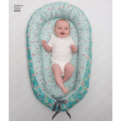 Babynest  og baby sovepose som havfrue snitmønster 8568