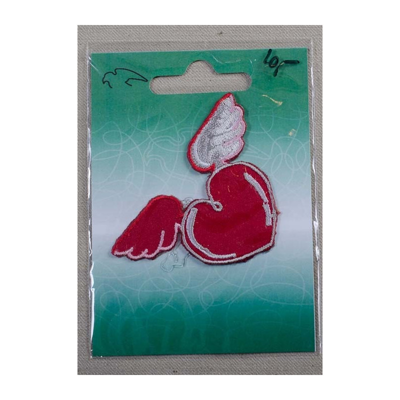 Hjerte m/vinger 7x4,5cm