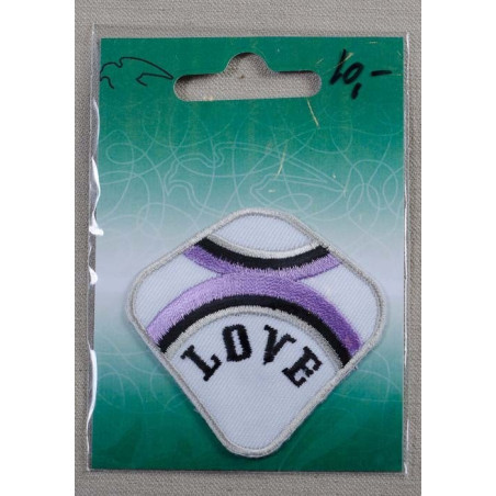  LILLA/SORT LOVE 6x6cm