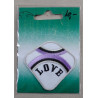  LILLA/SORT LOVE 6x6cm
