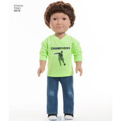 Dukketøj til 45,5 cm dukke snitmønster 1876