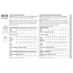 1800´tals kjole voksen  kostume snitmønster 8578