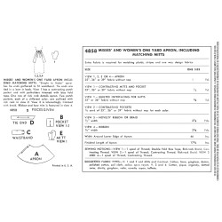 1950´vintage  forklæde snitmønster 4858