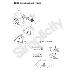 1950´vintage  forklæde snitmønster 4858