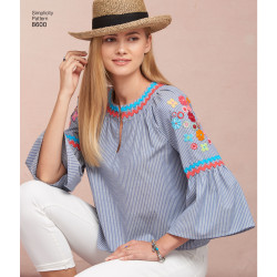 Tunika og bluse snitmønster 8600