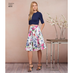 High/low nederdel snitmønster 8609