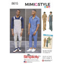 Herre overalls og jumpsuit MimiGstyle snitmønster 8615