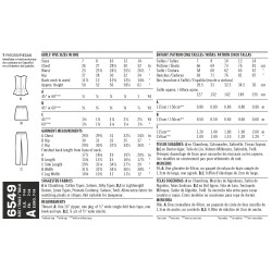 Pigenederdel  bluse  og bukser snitmønster Newlook 6549