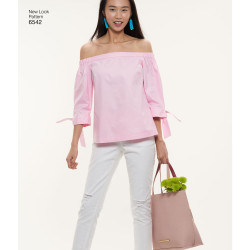 Sommerkjole m/åben skulder new look snitmønster easy 6542