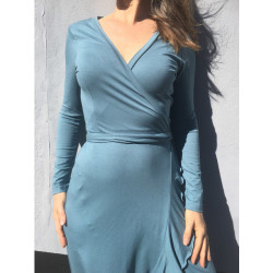 Slå-om kjole m/flæse Onion snitmønster