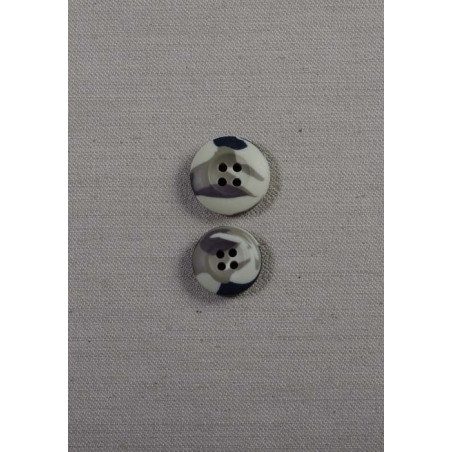 Knap 4-huls Camouflage 18mm