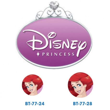 Disney prinsesse Ariel knap med øje, 6 stk pr kort