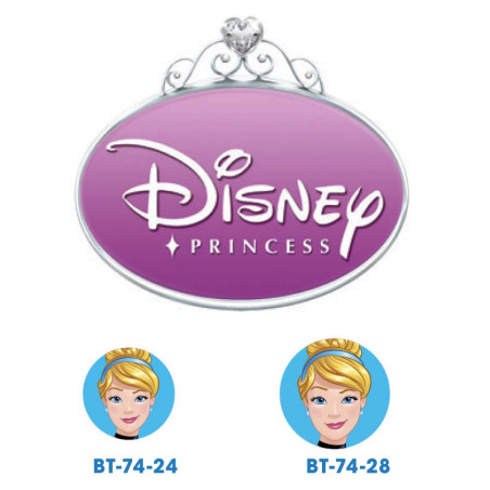 Disney prinsesse  Askepot knapper med øje, 6 stk pr kort