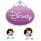 Disney prinsesse Snehvide knapper med øje, 6 stk pr kort