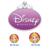 Disney prinsesse Tornerose knapper med øje, 6 stk pr kort