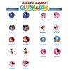 Knapper med øje, med Disney Mickey Mouse Clubhuse figurer, 6 stk pr kort