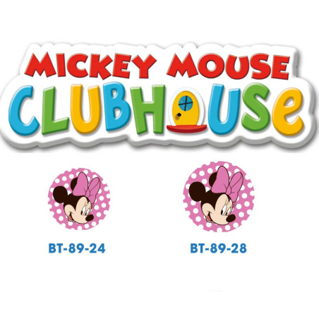 Disney Minnie Mouse  knap med øje, 6 stk pr kort