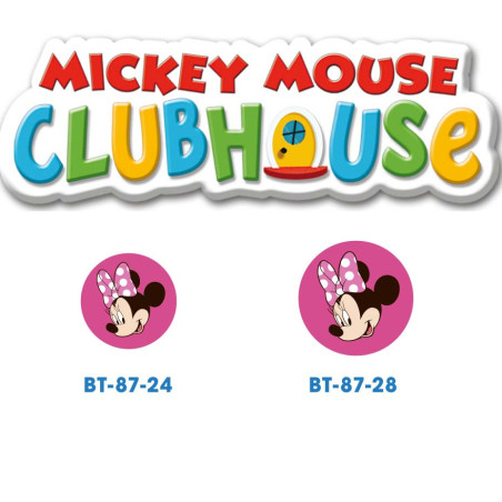 Disney Minnie Mouse  knap med øje, 6 stk pr kort