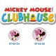 Disney Minnie Mouse knap med øje, 6 stk pr kort