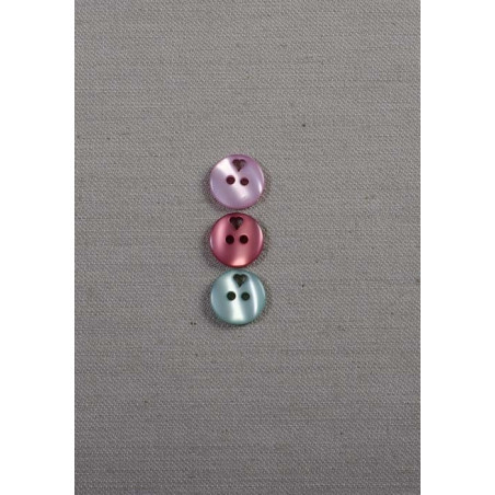 Knap 2-hul 12 mm m/hjerte 