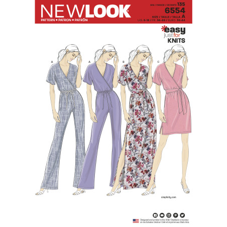Kjole og jumpsuit New look snitmønster 6554