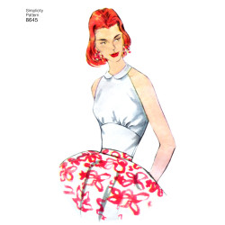 1950érer Vintage  Top halterneck Simplicity snitmønster 8645