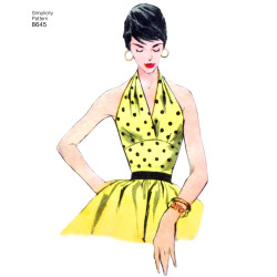 1950érer Vintage  Top halterneck Simplicity snitmønster 8645