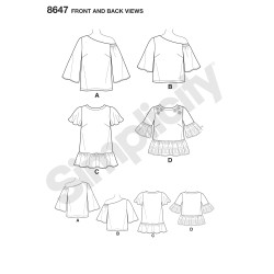 Tunika m/åben skulder også plusmode Simplicity snitmønster 8647