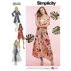 Tynd overdel/kjole  Simplicity snitmønster 8648