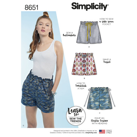 Shorts Simplicity snitmønster 8651 A