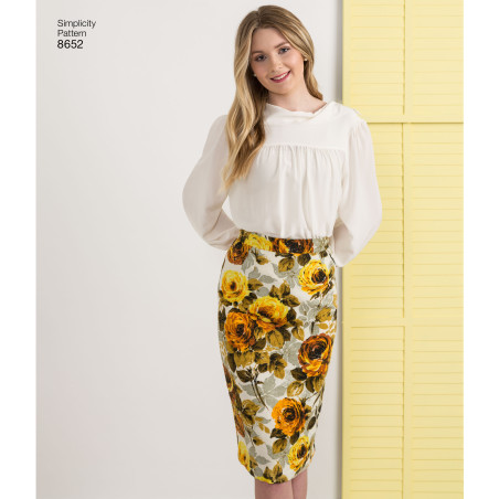 Nederdel også plusmode Simplicity snitmønster 8652
