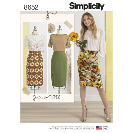 Nederdel også plusmode Simplicity snitmønster 8652