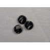 Knap 2-hul Sort m/blonde 18mm
