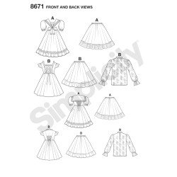 Skolepige  voksen kostume  Simplicity snitmønster 8671
