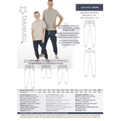 Sweatpante Herre/drenge Minikrea snitmønster 66340