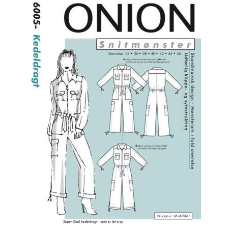 Kedeldragt Onion snitmønster 6005