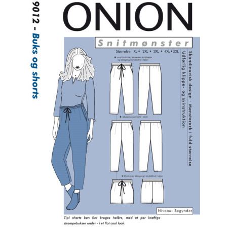 Bukser og Shorts Onion snitmønster plusmode 9012