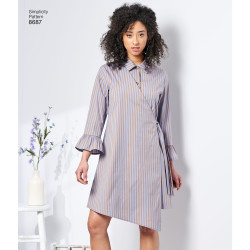 Frakkekjole  også plusmode  Simplicity snitmønster 8687