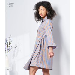 Frakkekjole  også plusmode  Simplicity snitmønster 8687