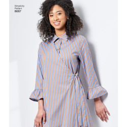 Frakkekjole  også plusmode  Simplicity snitmønster 8687