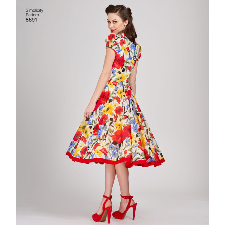 Kjole snitmønster 8691