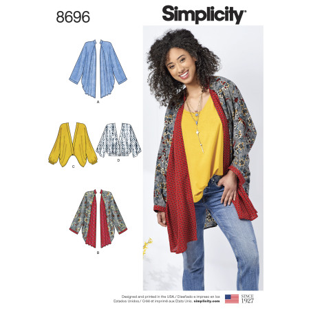 Kimono snitmønster 8696